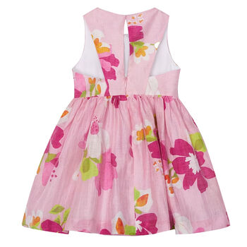 Girls Pink Floral Dress